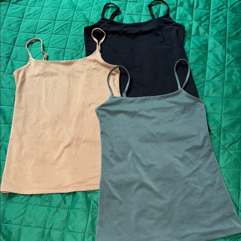NWOT Body Contour Tops in Black, Beige, and Teal